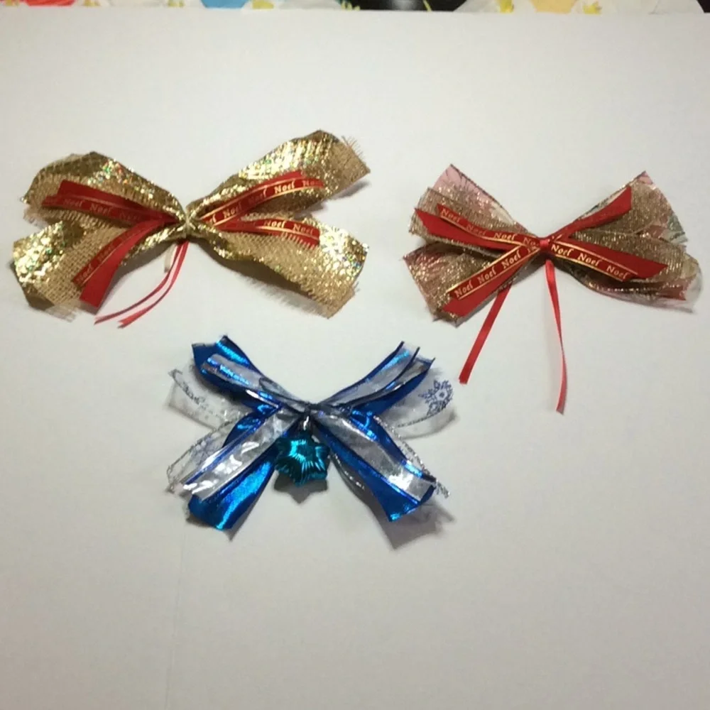 Christmas Bows Qty 12 for Gifts Baskets Presents handmade